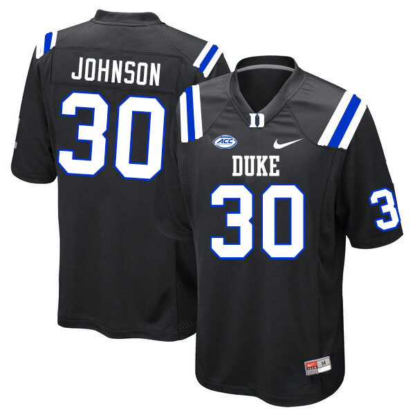 Men #30 Brandon Johnson Duke Blue Devils College Football Jerseys Sale-Black